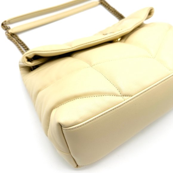 Saint Laurent Clair Beige GHW Lou Lou Puffer Medium - Picture 6 of 9